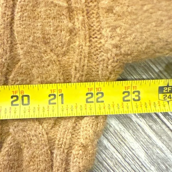 Steve Madden Women’s Knit Mustard Yellow Color Crop Sweater with Collar Size M - Picture 5 of 9